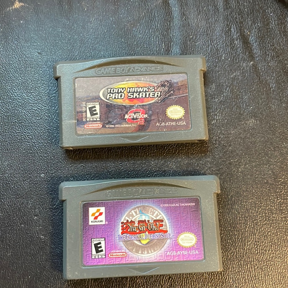 Gameboy advance Yu-gi-oh and tony hawk games